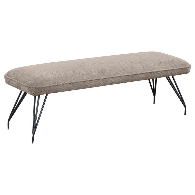 Dodson Fabric Upholstered Dining Bench Taupe 