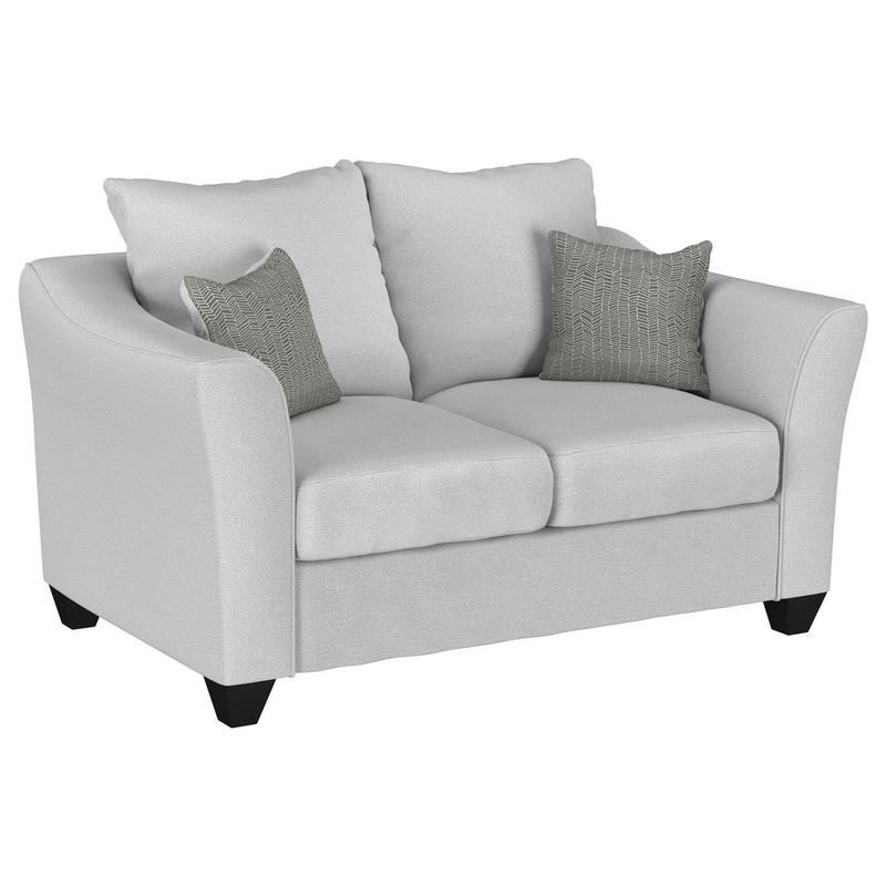 Salizar Upholstered Flared Arm Loveseat Sand