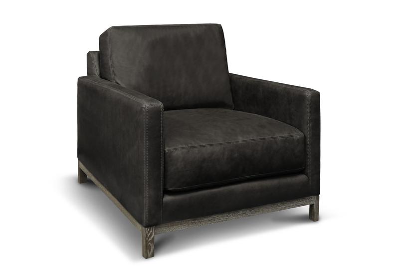 Monterrey 100% Top Grain Leather Modern Americana Armchair