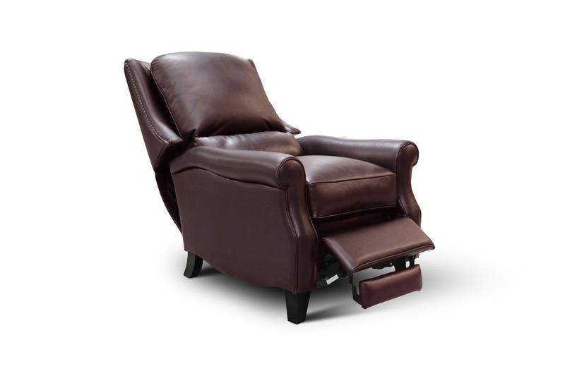 Adriana 100% Top Grain Leather Traditional Manual Recliner Armchair