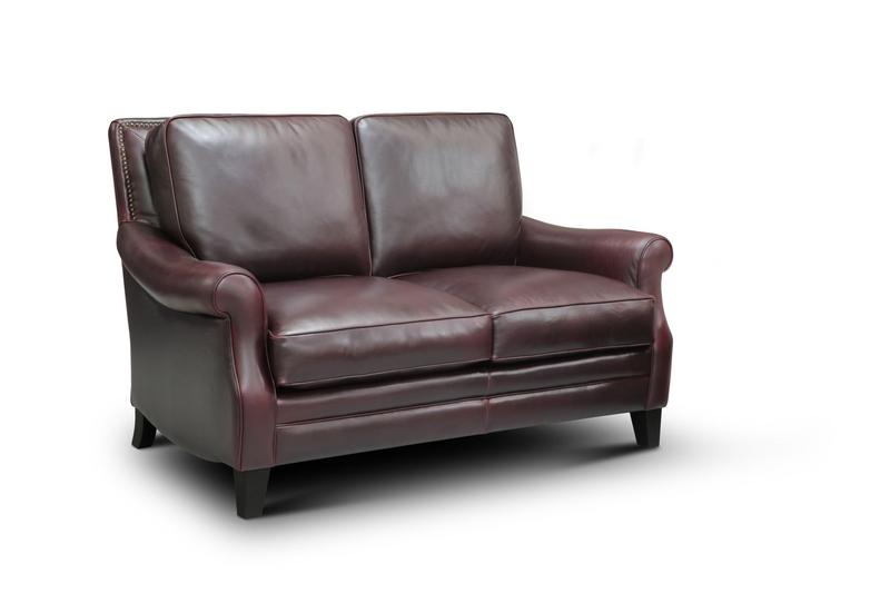 Adriana 100% Top Grain Leather Traditional Loveseat