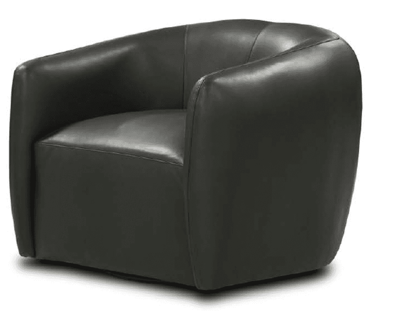 Avery All Leather Swivel Chair, Portofino Steam