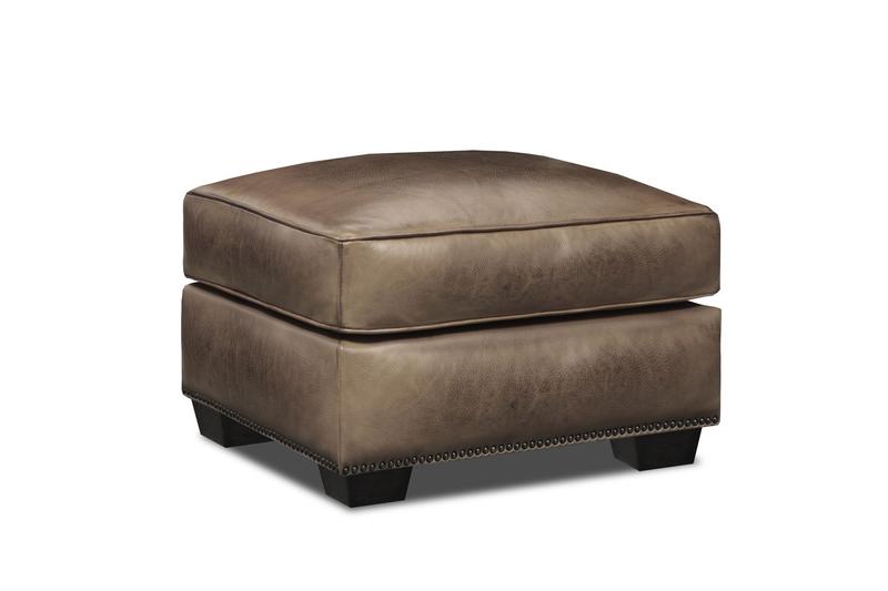 Valencia 100% Top Grain Hand Antiqued Leather Traditional Ottoman