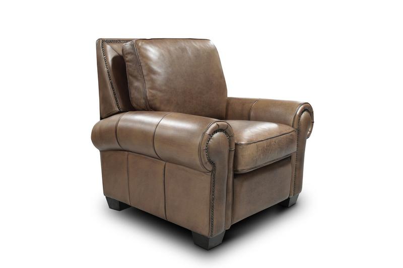 Valencia 100% Top Grain Hand Antiqued Leather Traditional Recliner