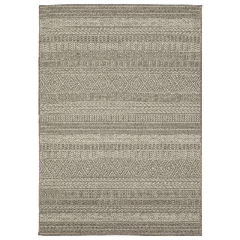 Caicos CA06A Grey/ Light Grey Indoor/Outdoor Area Rug - 5'3" x 7'3"