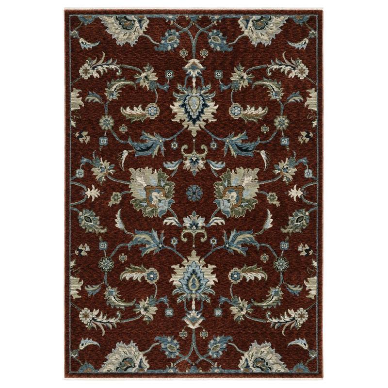 Capella CAP06 Red/ Multi Indoor Area Rug - 3'3" x 5'