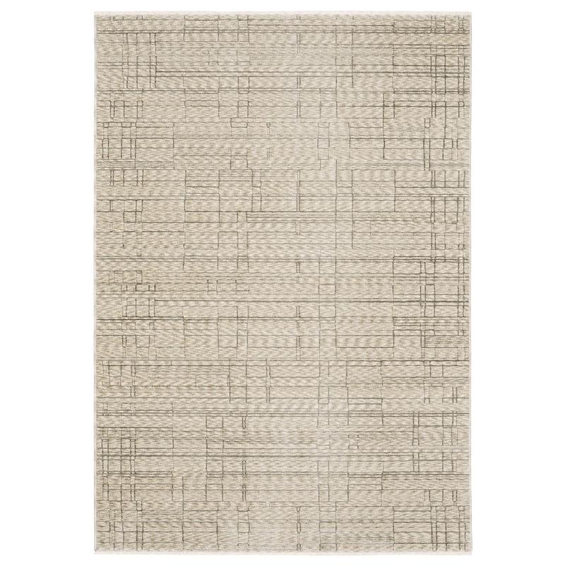 Capella CAP07 Beige/ Brown Indoor Area Rug - 3'3" x 5'