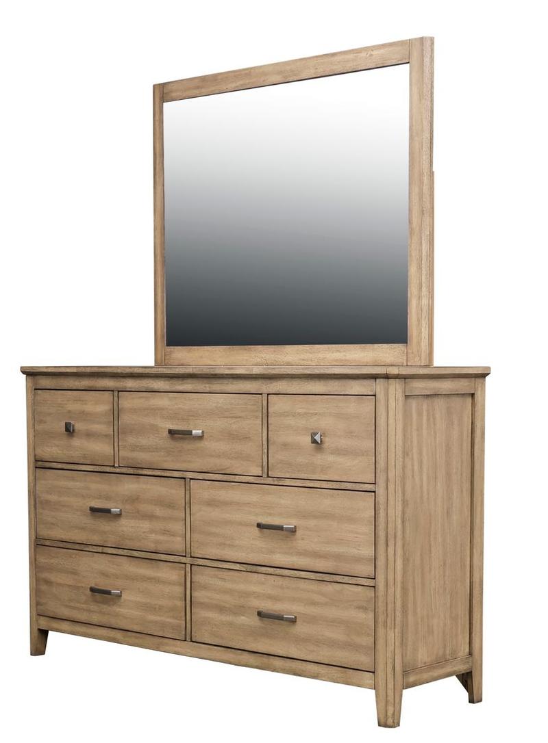 Geo Heights Dresser & Mirror