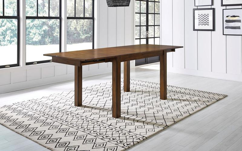 Mariposa 64" - 100" Gathering Height Leg Table with (2) 18" Butterfly Leaves, Rustic Whiskey Finish