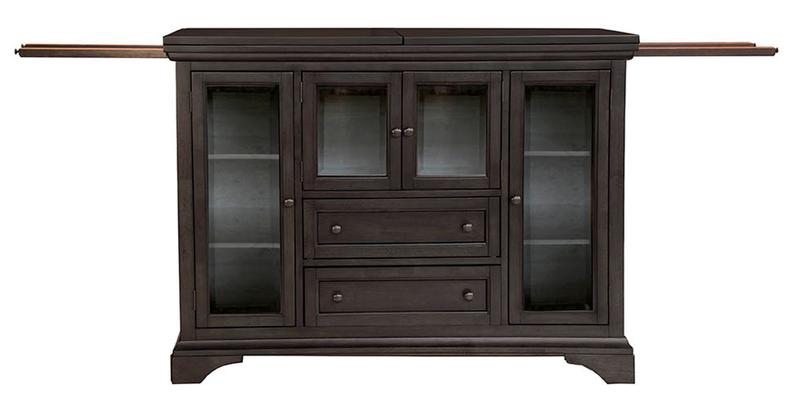 Mariposa Flip-Top Server, Warm Gray Finish