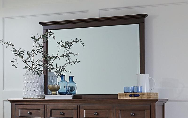 Westlake Master Mirror, Cherry Brown Finish