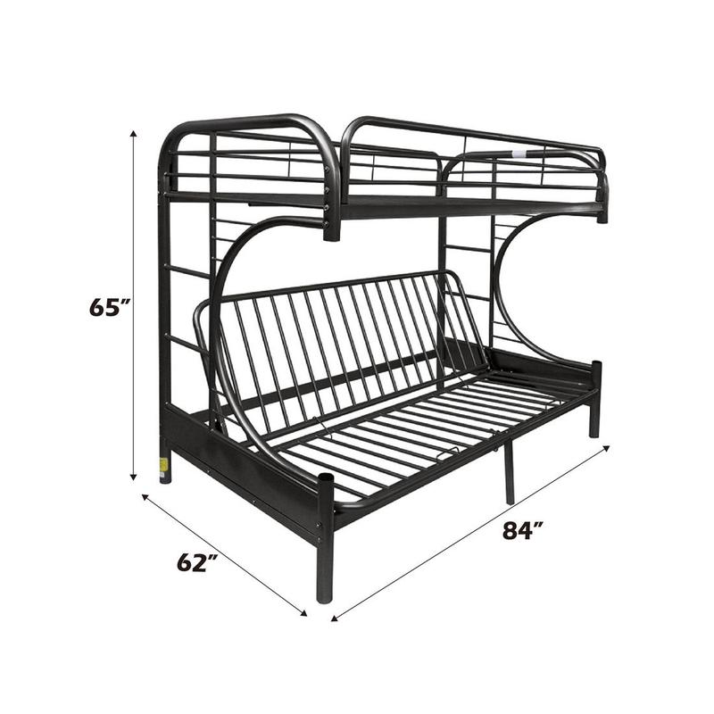Eclipse Black Futon Bunk Bed (T Xl/Q)