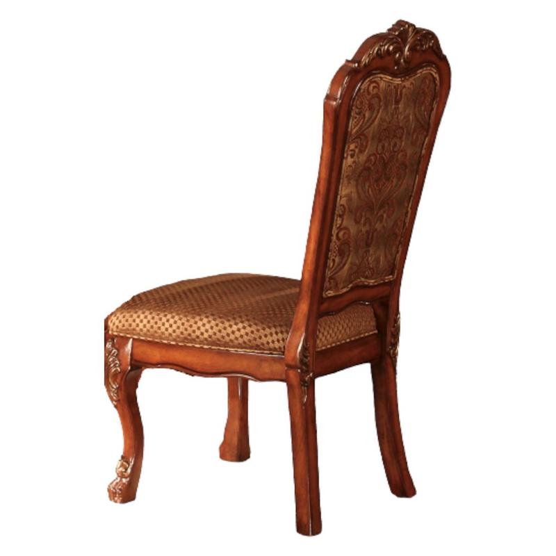 Dresden Fabric & Cherry Oak Side Chair (Set-2)