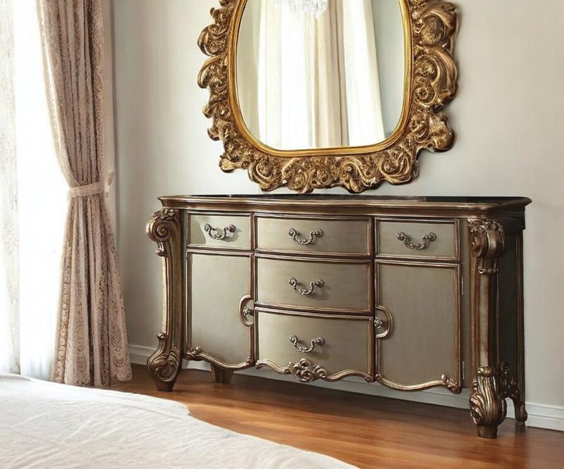 Vendome Gold Patina & Bone Dresser