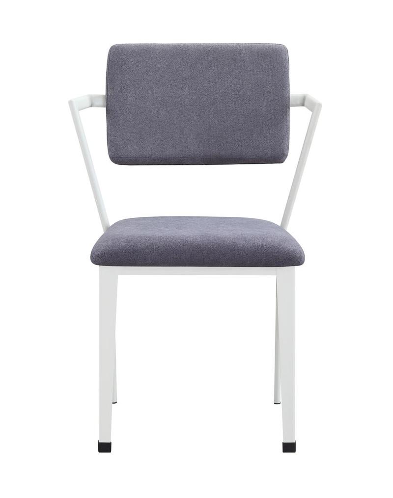 Cargo Gray Fabric & White Office Chair