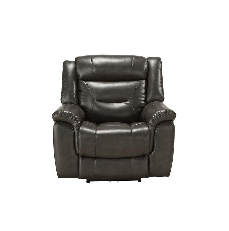Imogen Gray Leather Aire Power Motion Recliner W/USB