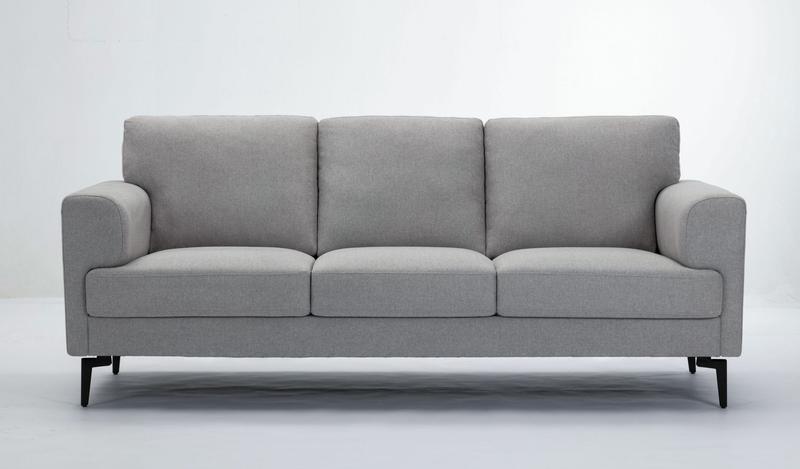 Kyrene Light Gray Linen Sofa