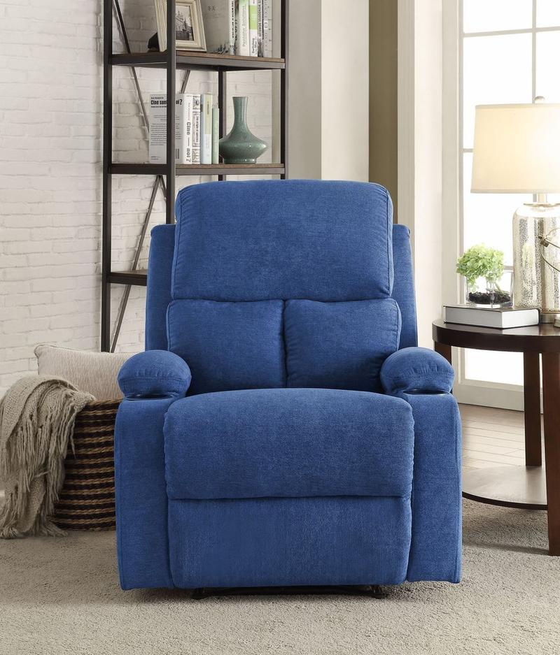 Rosia Blue Velvet Motion Recliner