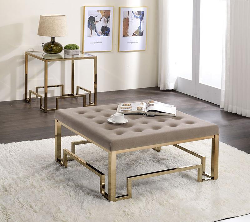 Damien Fabric & Champagne Cocktail Ottoman