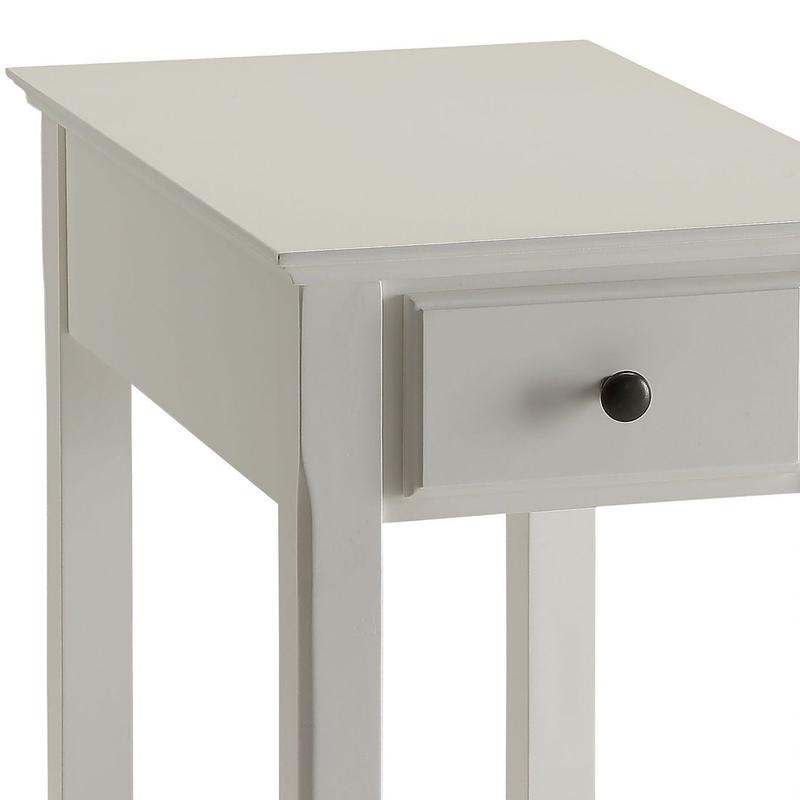 Bertie White Accent Table