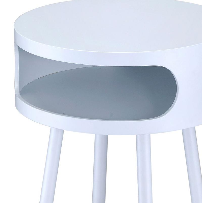 Sonria White & Natural Accent Table