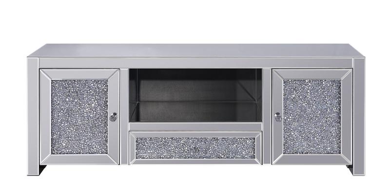 Noralie Mirrored & Faux Diamonds Tv Stand