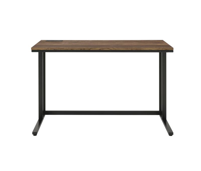 Tyrese Walnut & Black Finish Writing Desk W/USB