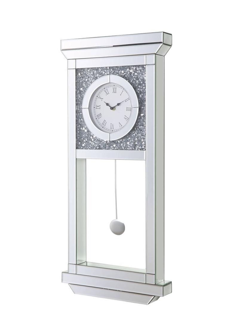 Noralie Mirrored & Faux Diamonds Wall Clock