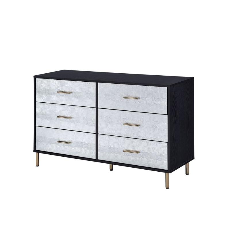 Myles Black, Silver & Gold Finish Dresser