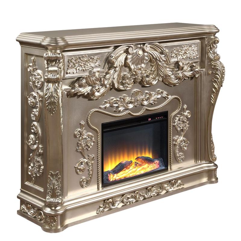 Sorina Antique Silver Finish Fireplace