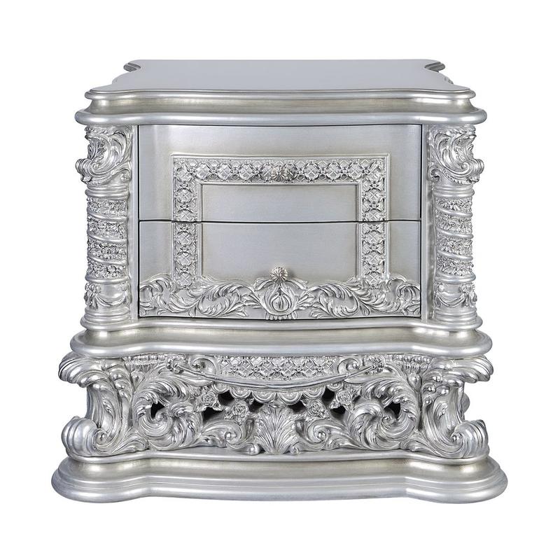 Valkyrie Antique Platinum Finish Nightstand