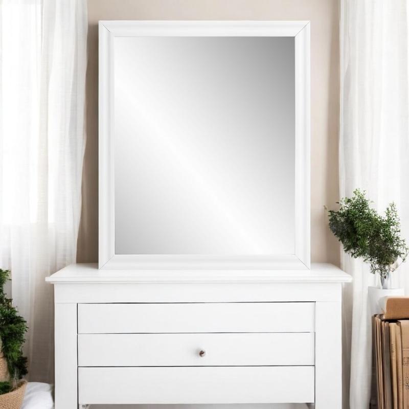 Gaines White High Gloss Finish Mirror
