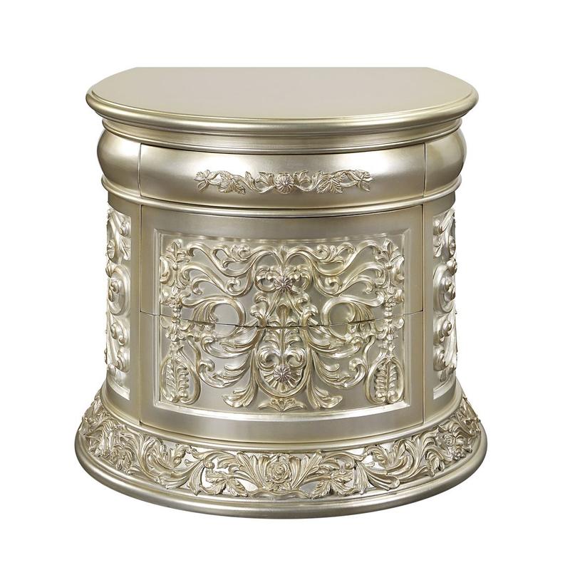 Sorina Antique Gold Finish Nightstand