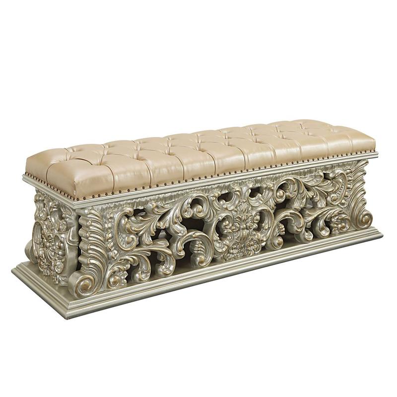 Sorina Antique Gold Finish Bench