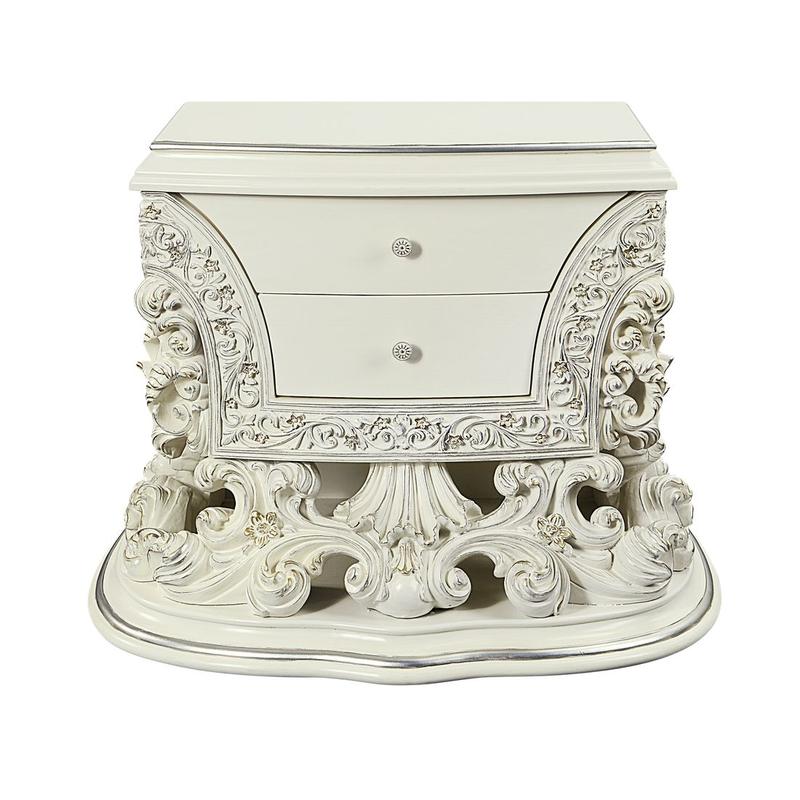 Adara Antique White Finish Nightstand