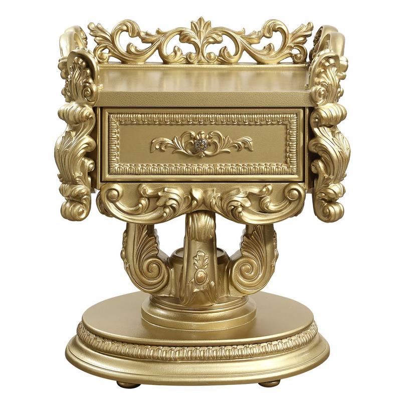Bernadette Gold Finish Nightstand