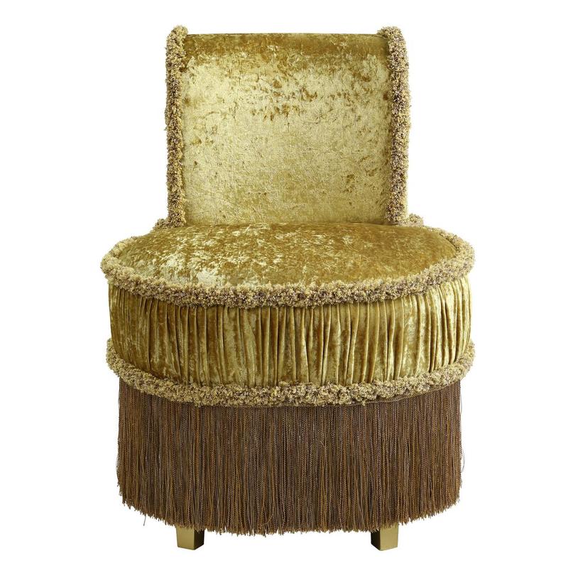 Bernadette Gold Velvet Vanity Stool