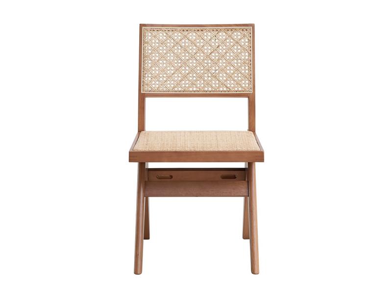 Velentina Rattan & Natural Finish Side Chair (Set-2)