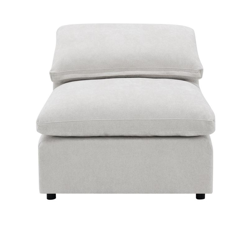 Naveen Beige Linen Modular - Armless Chair