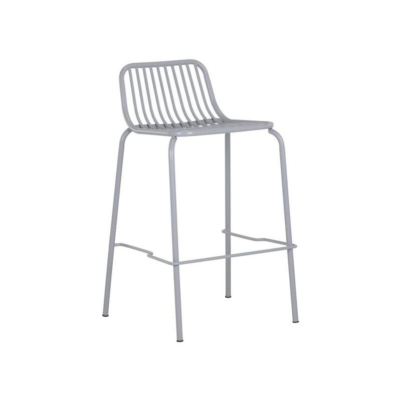 Cypress Outdoor Barstool - Silver (Set of 2)