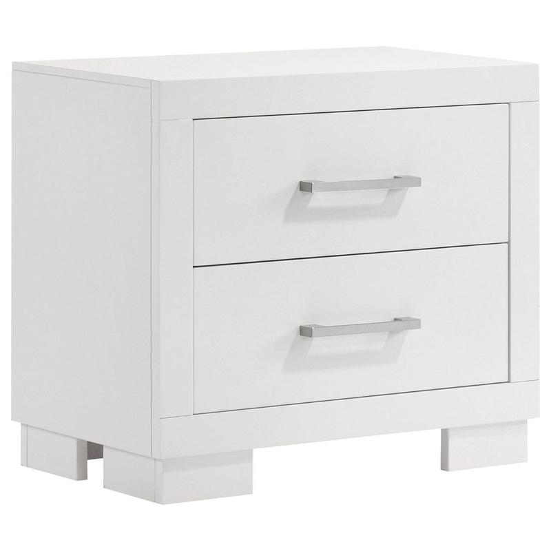 Jessica 2-drawer Nightstand Cream White