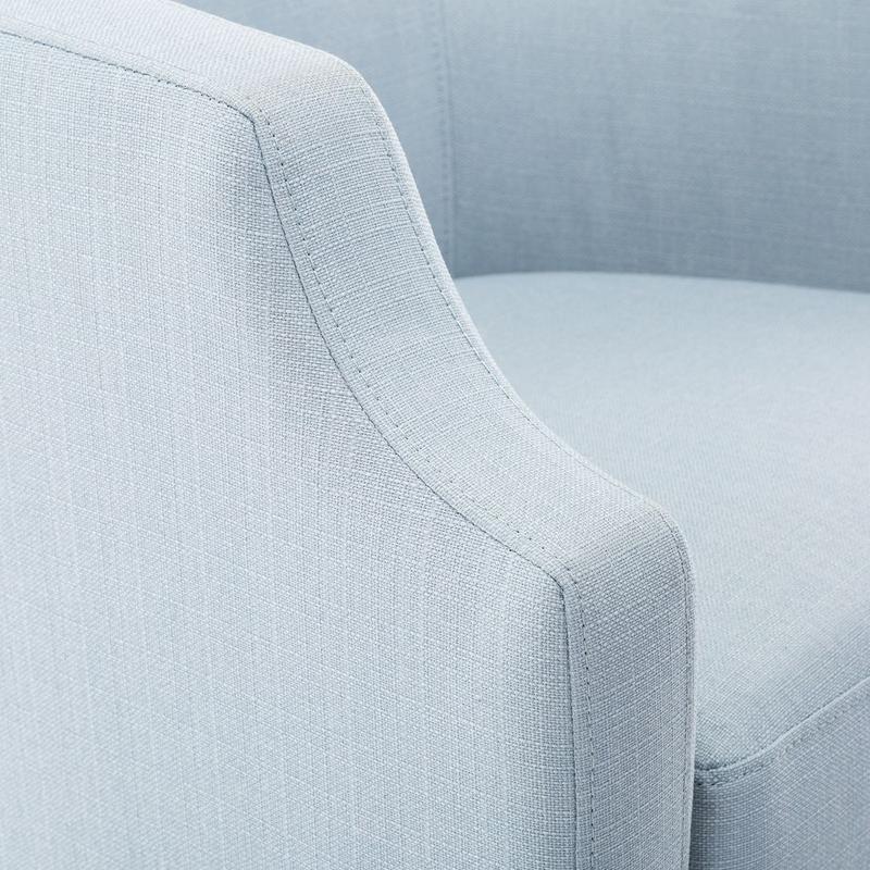 Infinity Sky Blue Swivel Glider Barrel Chair