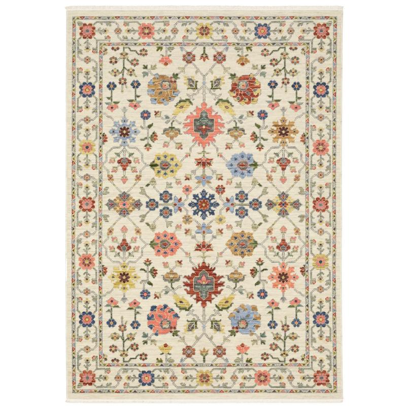Lucca 093W1 Ivory/ Multi Indoor Area Rug