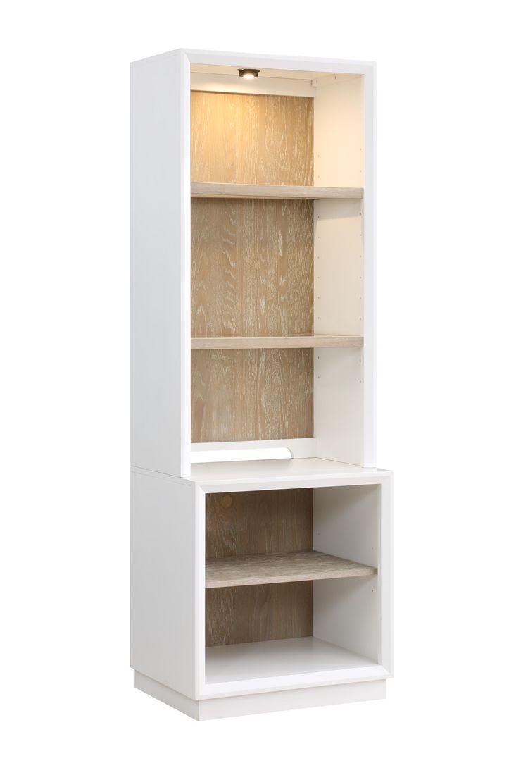 Boca Grande Low Bookcase with Hutch