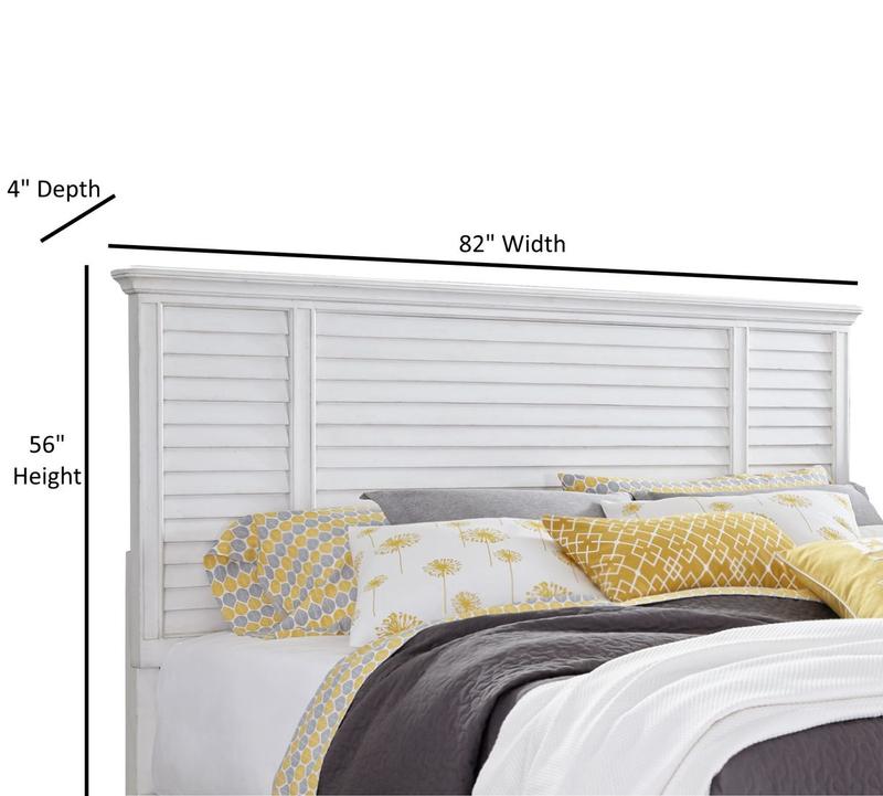 Cane Bay King Louvered Headboard 