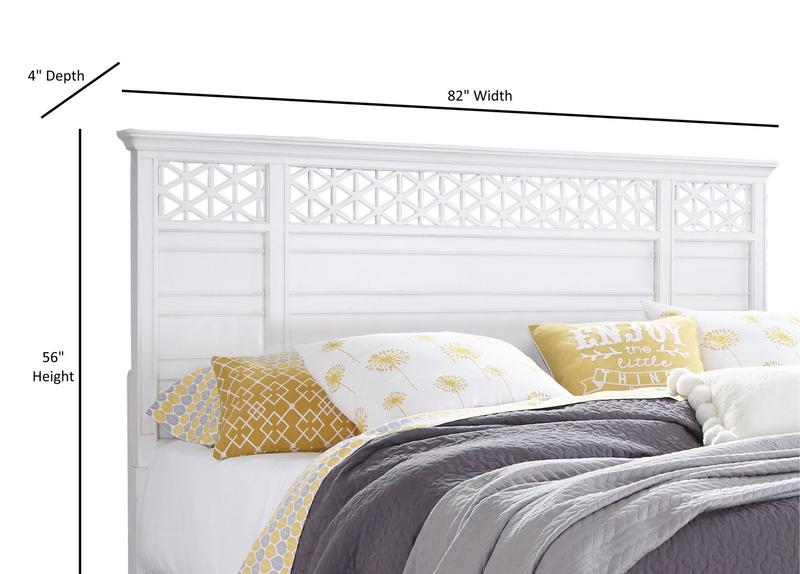Cane Bay King Fretwork Panel Headboard
