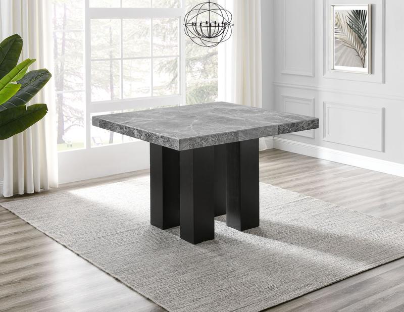 Camila Gray Square Marble Counter Height Table