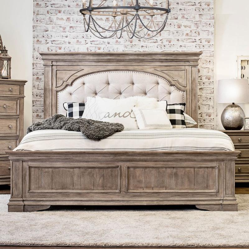 Highland Park King Bed - Driftwood