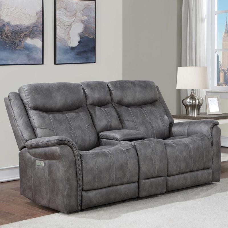Morrison Power Console Loveseat Stone