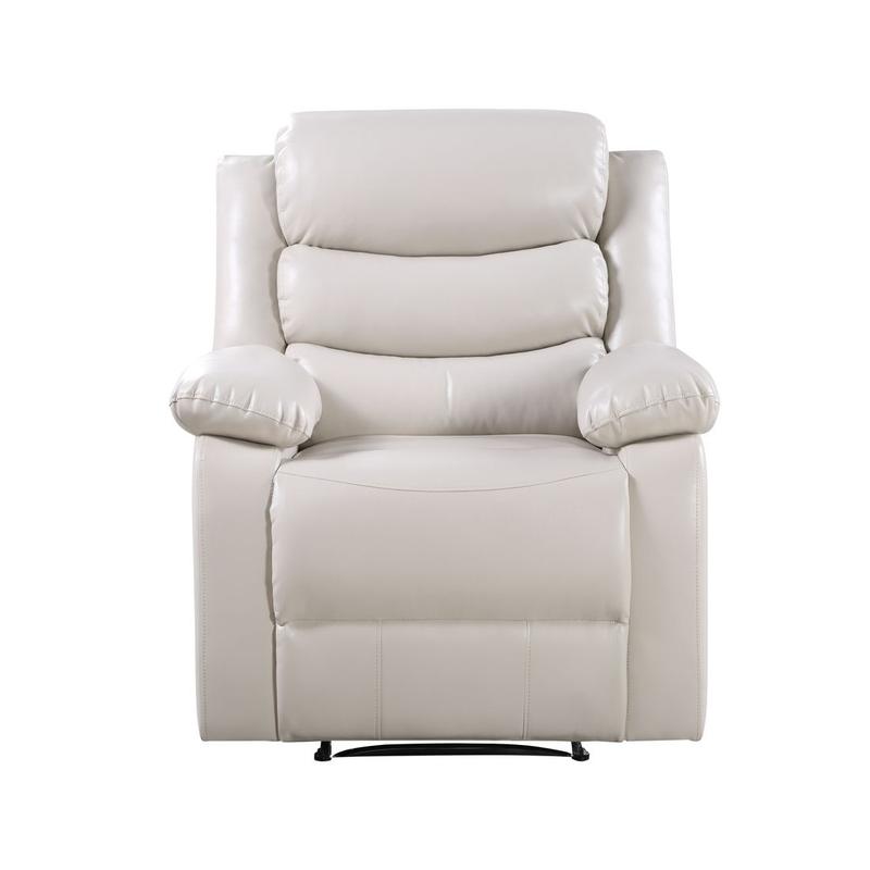 Eilbra Beige Synthetic Leather Power Motion Recliner